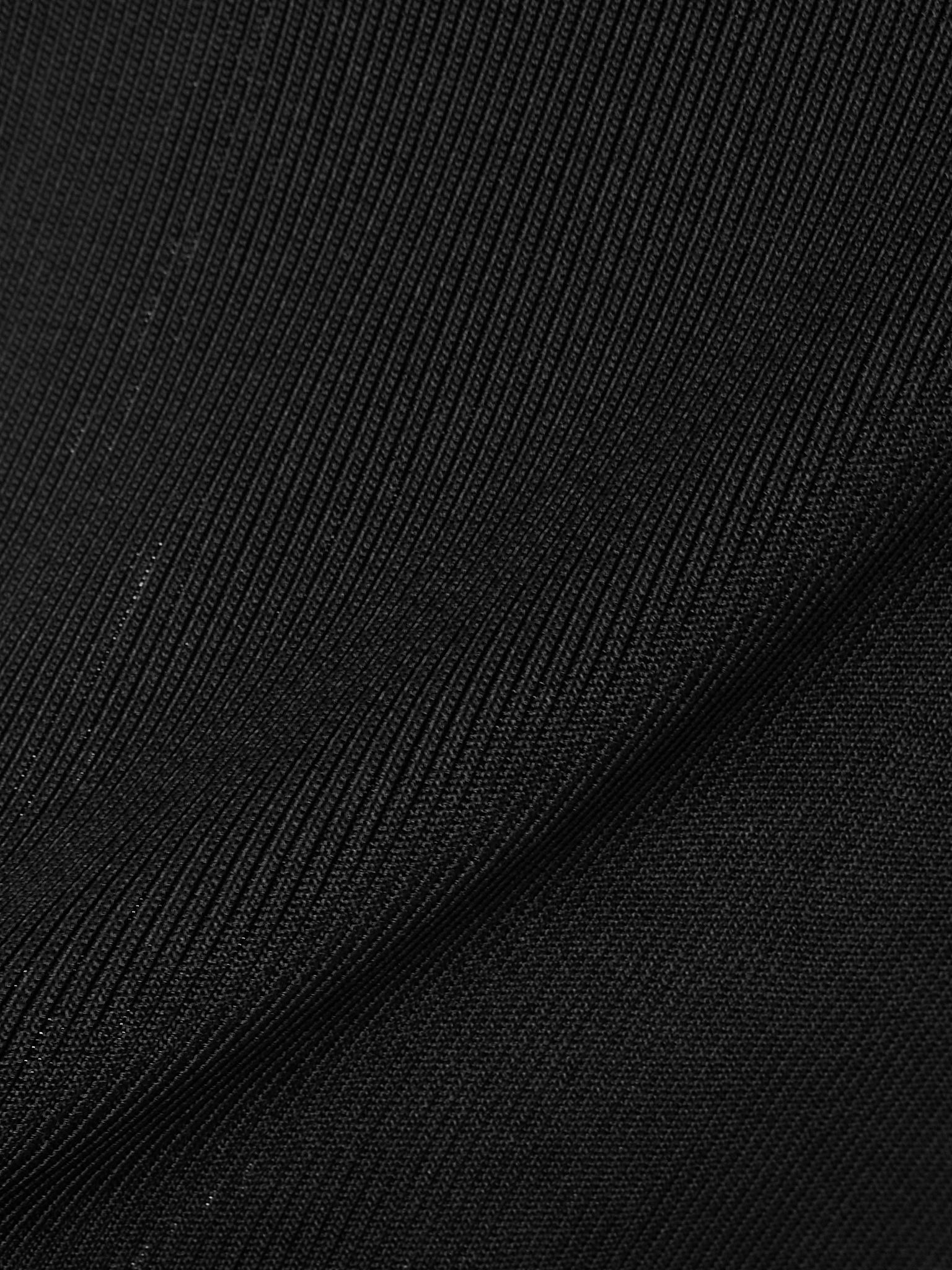 Gertrude ribbed-knit halterneck maxi dress Black - 4