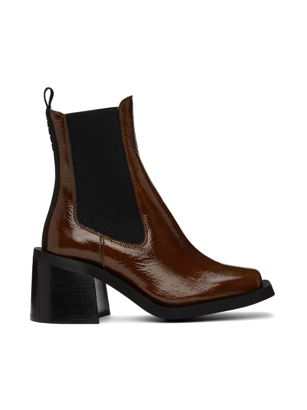 Brown Heeled Chelsea Boots - 1