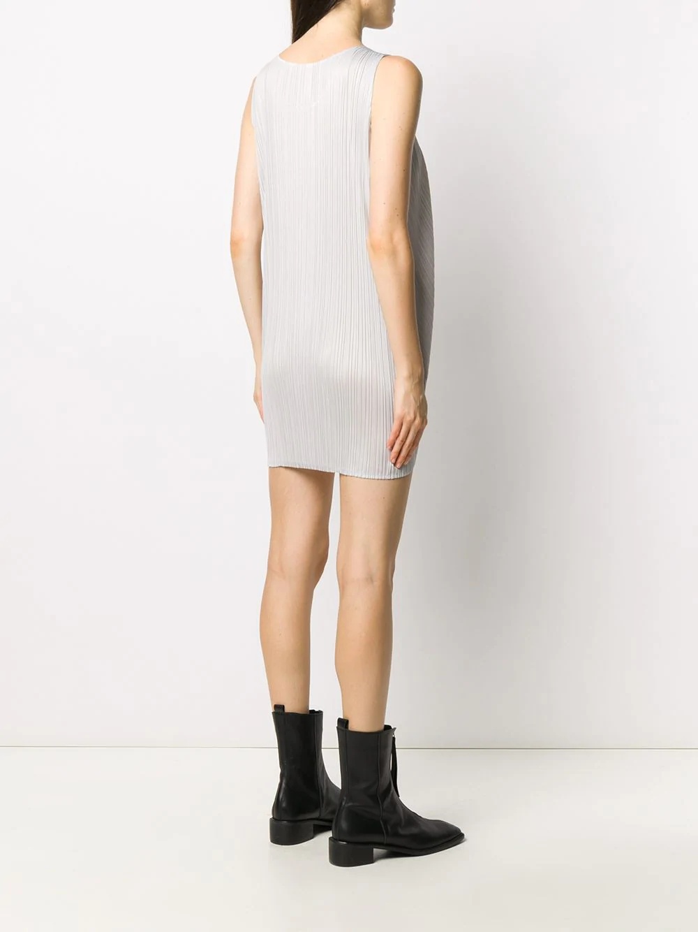 plissé shift dress - 4