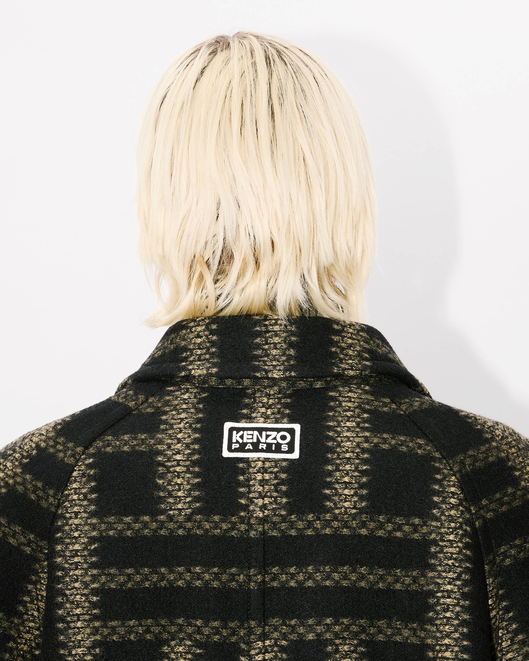 'KENZO Weave' wool overcoat - 7