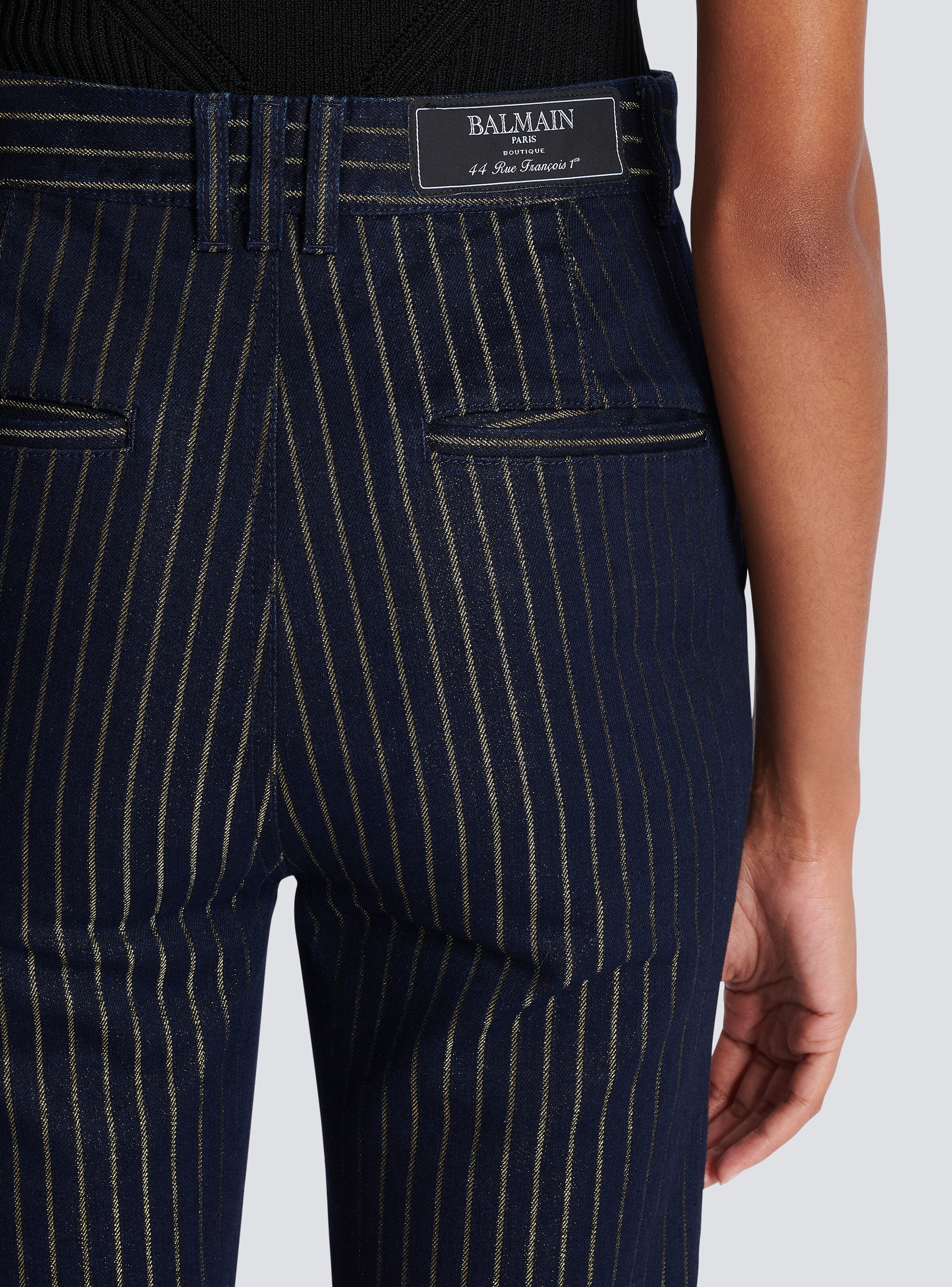 Flared jeans with lurex stripes - 6