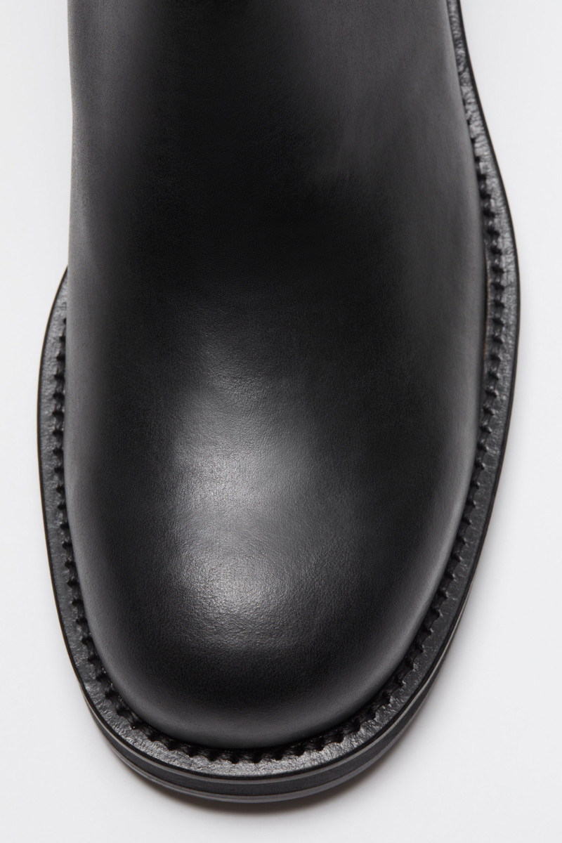 Leather waxed boots - Black 5