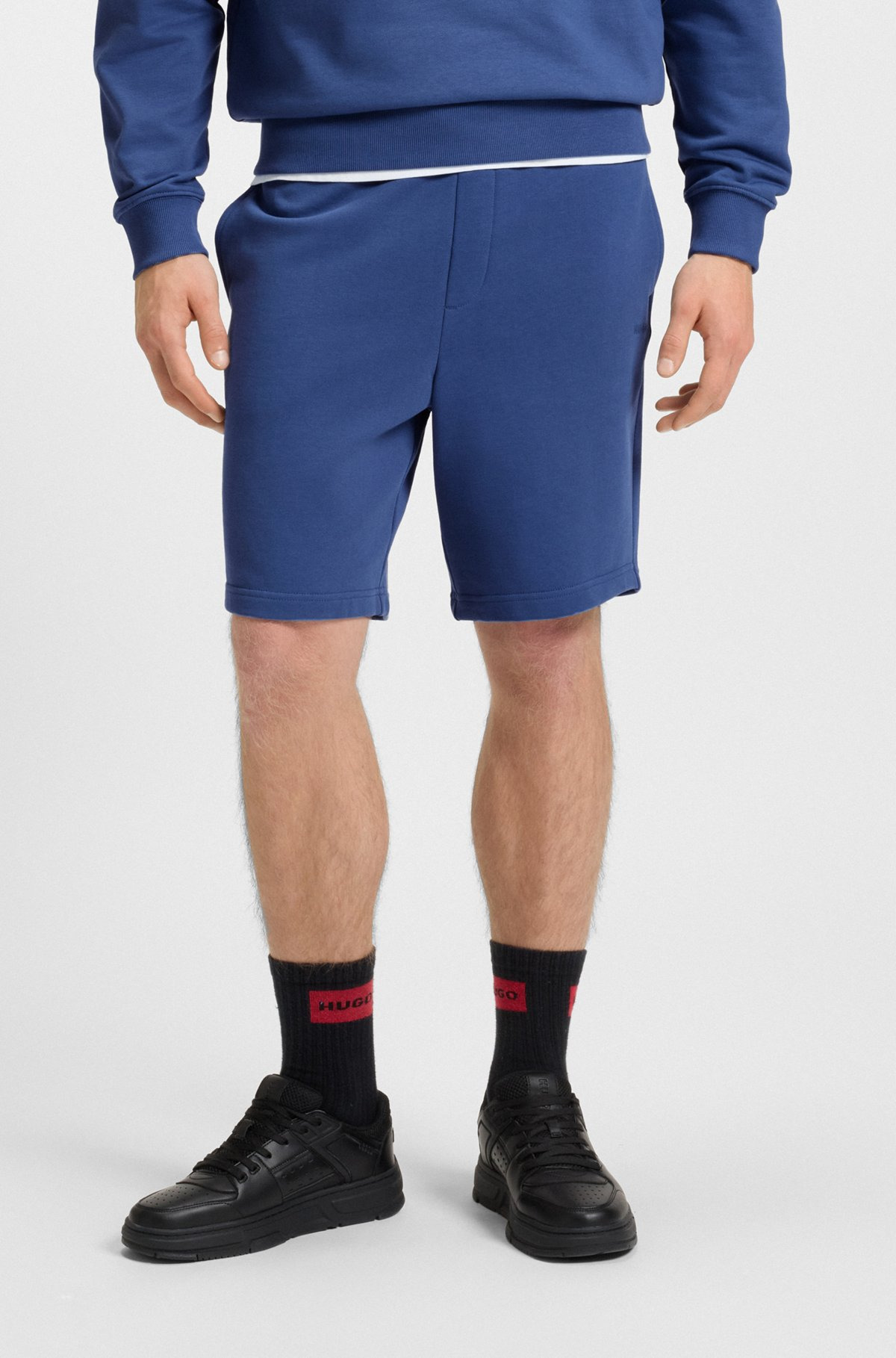 RELAXED-FIT SHORTS IN COTTON TERRY WITH LOGO PRINT - 2