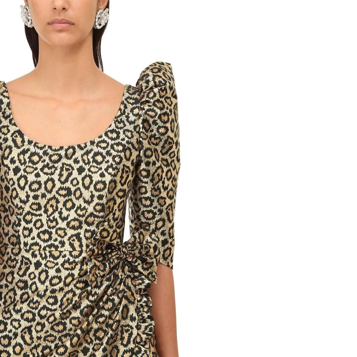 Lurex Leo Jacquard Mini Dress - 5