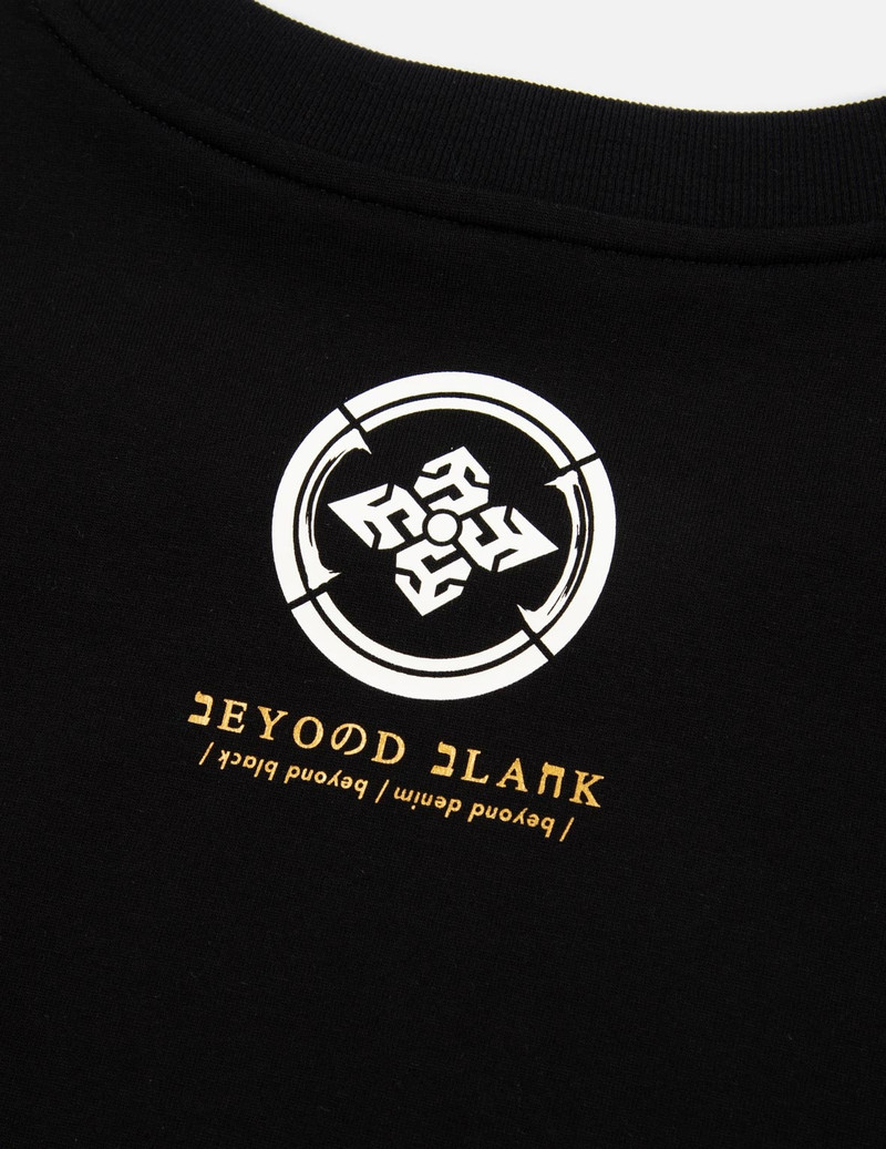 Brushed Seagull and Kamon Print T-shirt 13