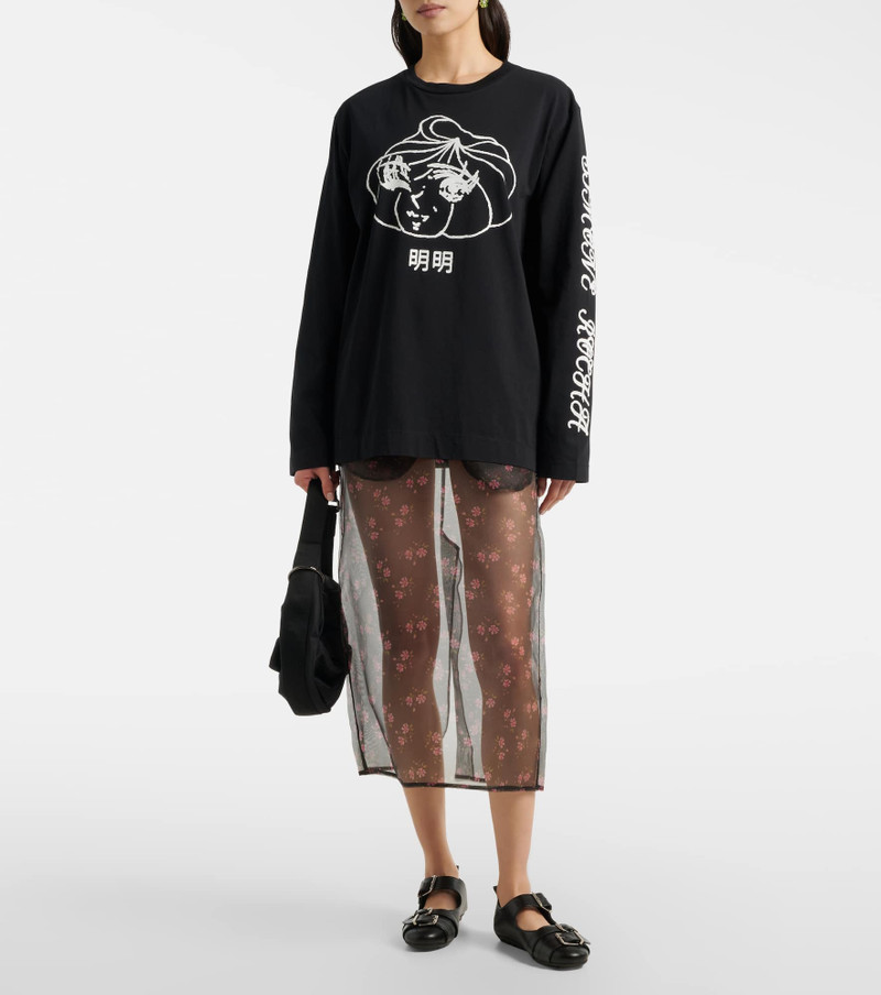 Simone Rocha Floral midi skirt outlook