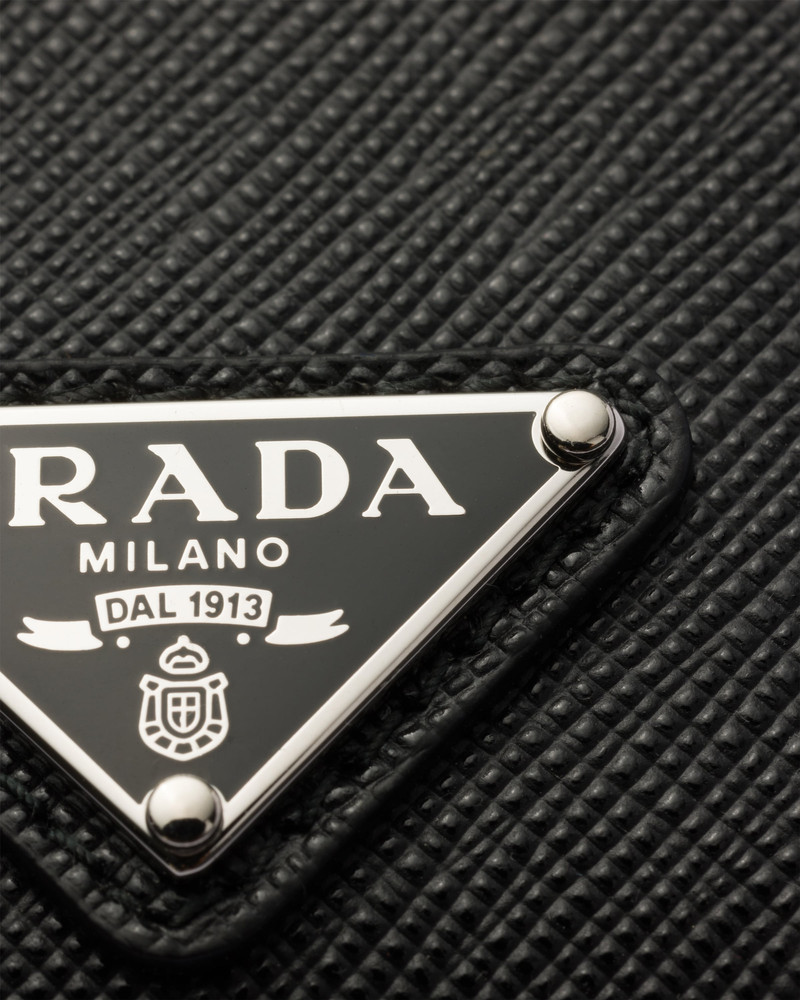 Prada Saffiano Leather Badge Holder outlook