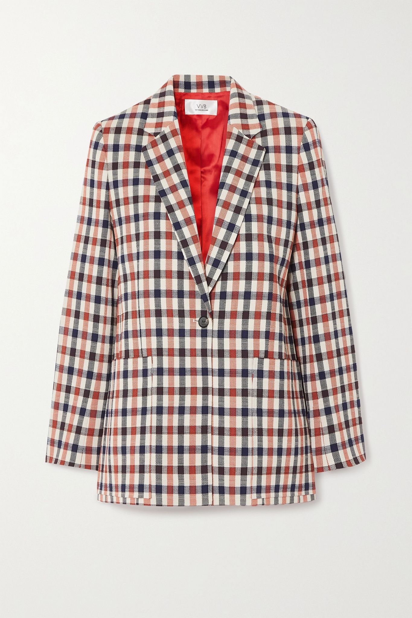 Checked jacquard blazer - 1