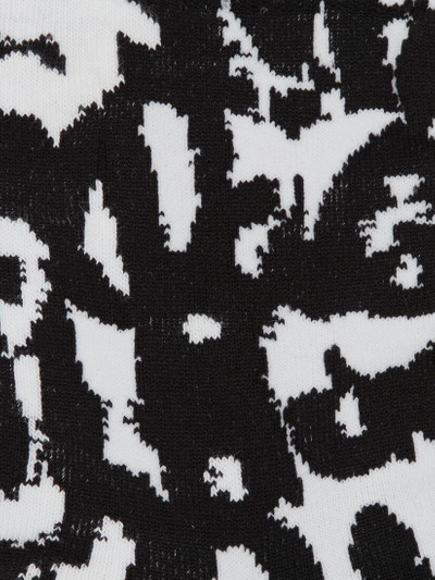 Alexander McQueen Mcqueen Graffiti Socks in White/black outlook