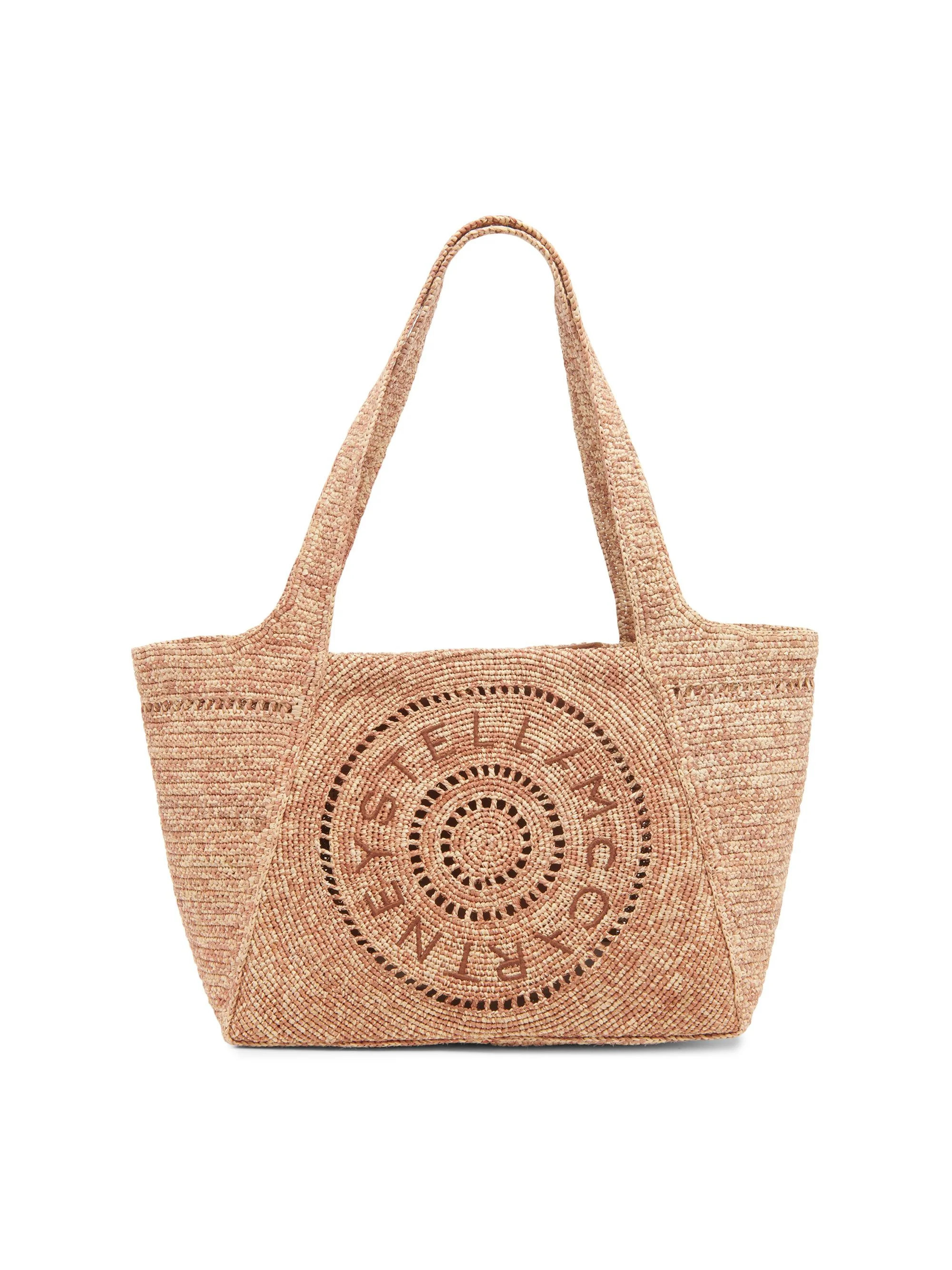Women's Salt & Pepper Crocheted Raffia Tote Bag - Natural Teak - 1