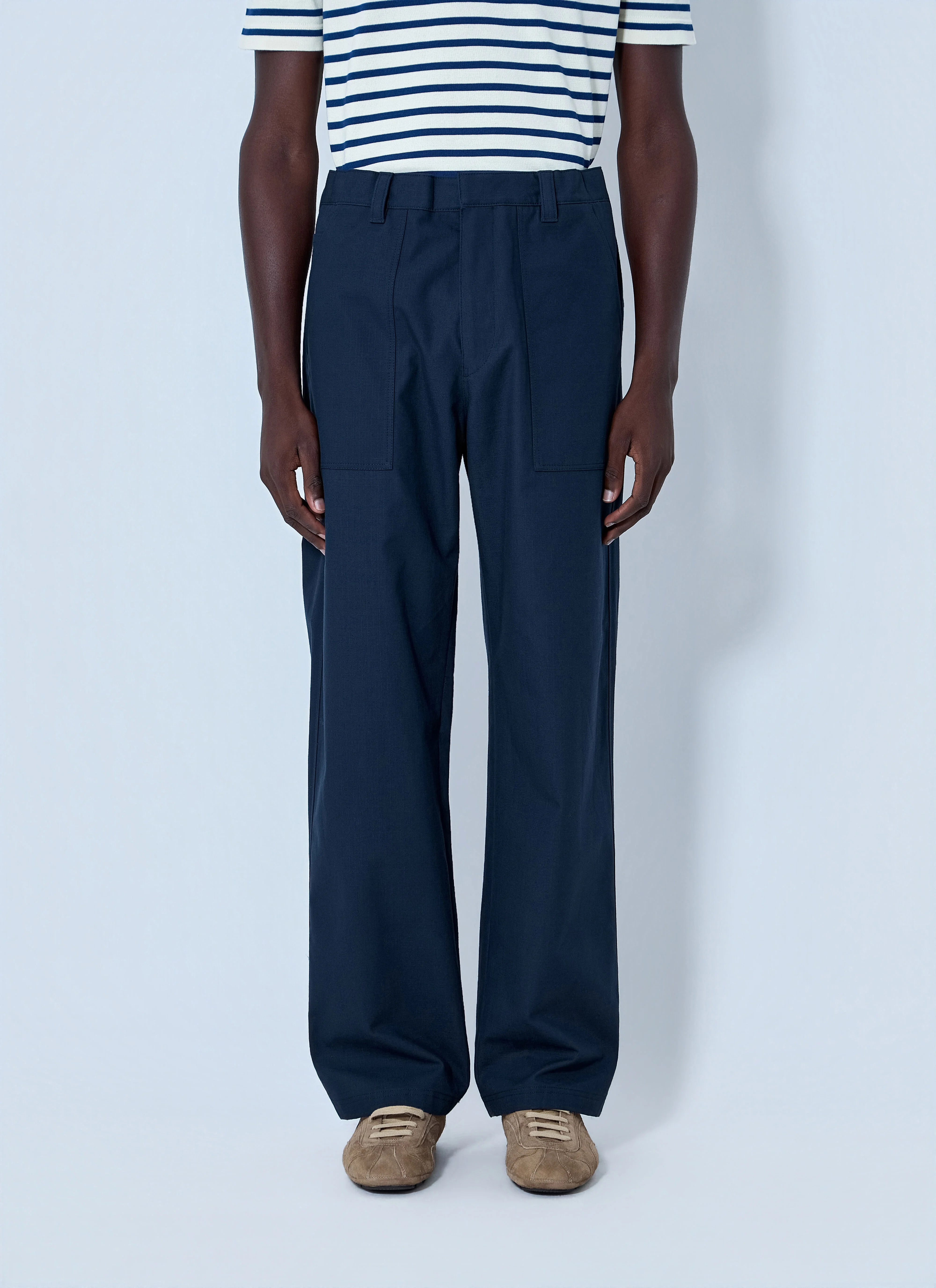 Wide-Leg Tailored Trousers - 1