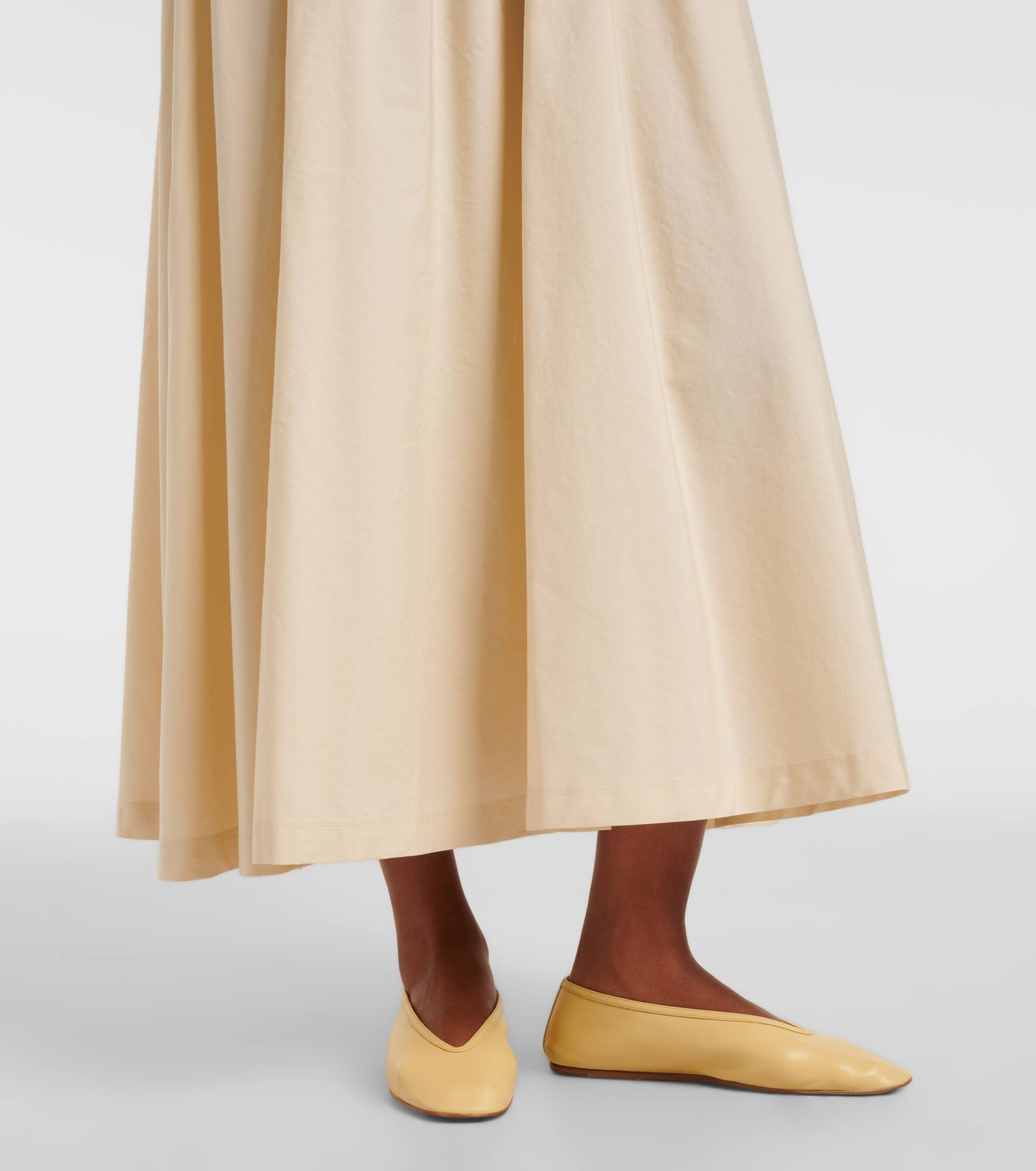 Cotton poplin jersey maxi dress - 6