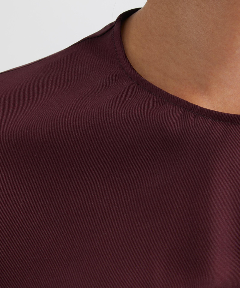 Azae Draped Silk-Twill Top 5
