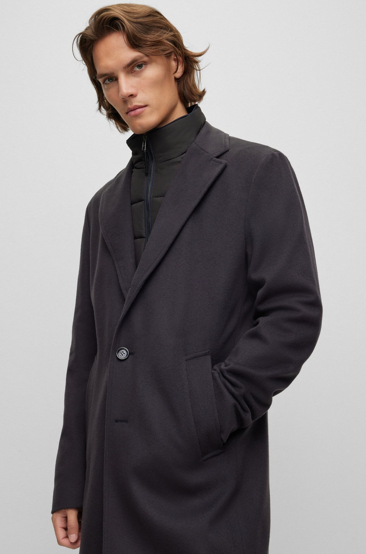 WOOL-BLEND COAT WITH ZIP-UP INNER - 3