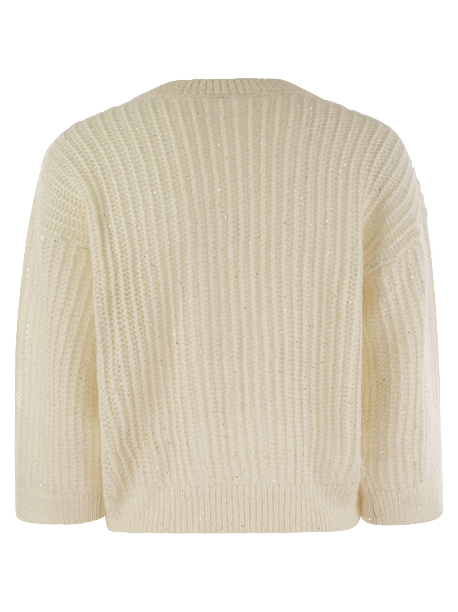 Peserico - Peserico Women Tricot Sweater With Micropaillettes - 2