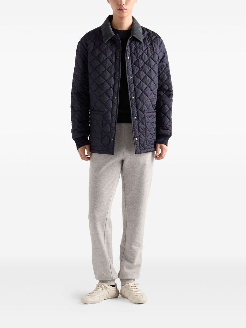 Prada quilted corduroy-collar jacket outlook
