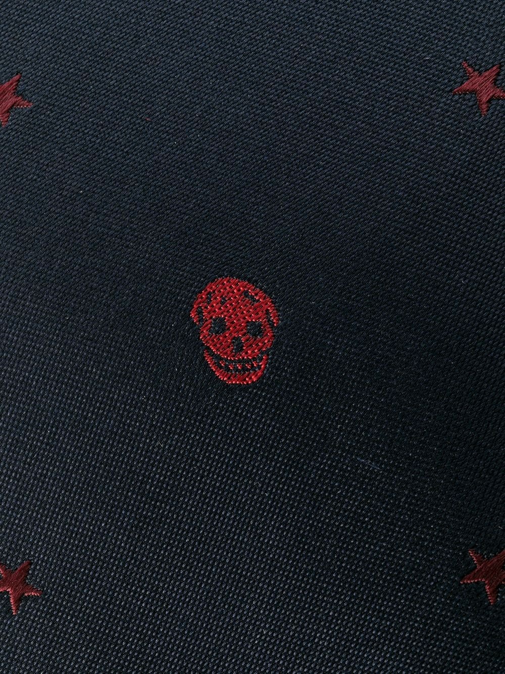 embroidered skull and star tie - 2