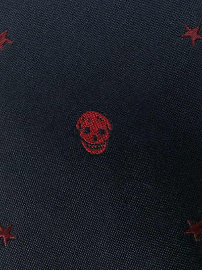 Alexander McQueen embroidered skull and star tie outlook