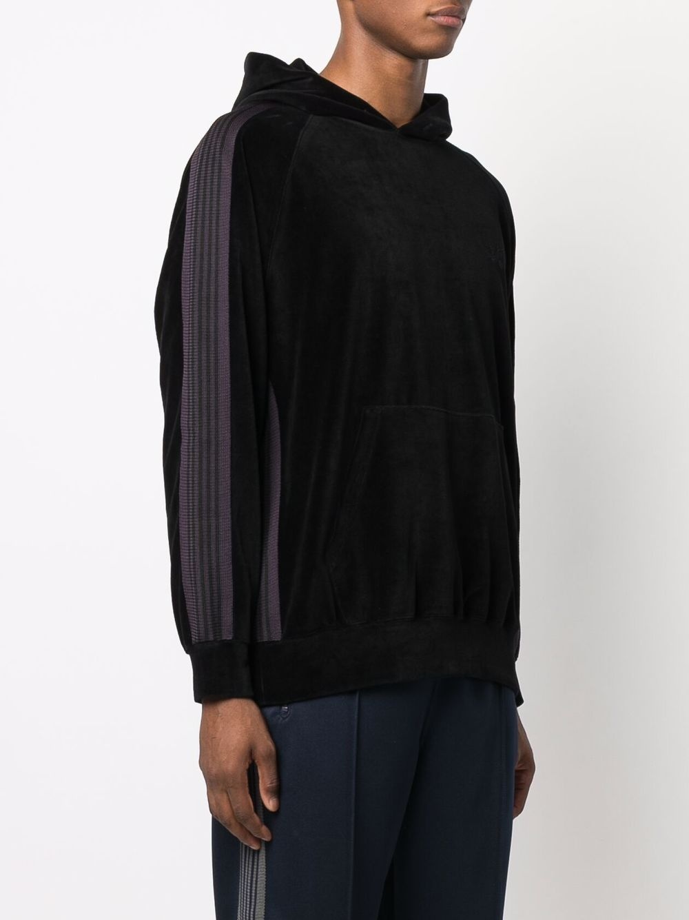 side-stripe pullover hoodie - 3