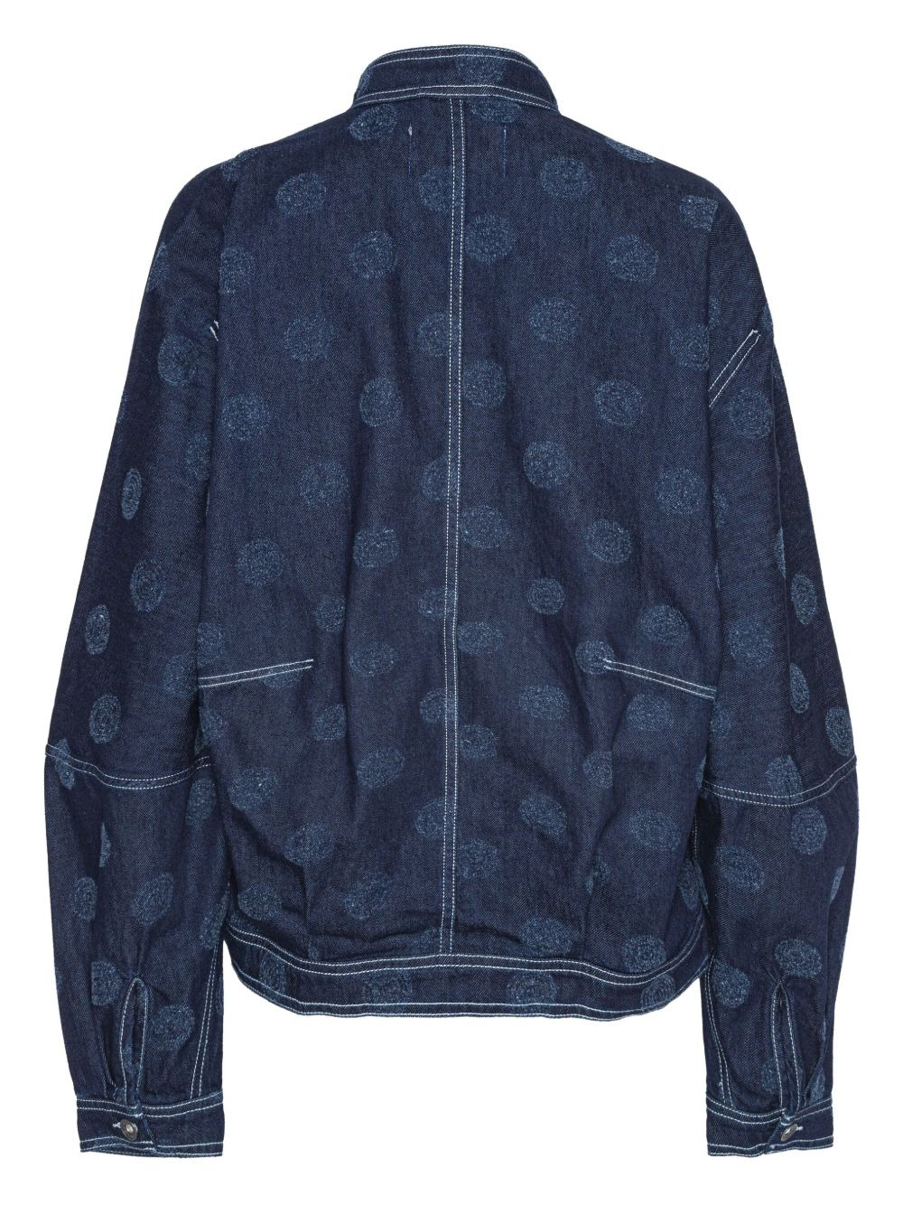 Dart needle-punch dots denim jacket - 2