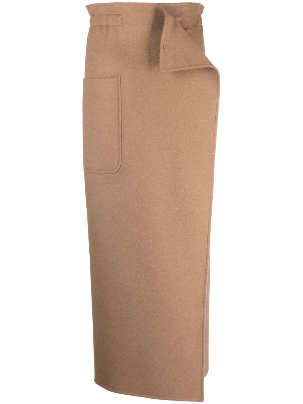 patch-pocket straight skirt - 1