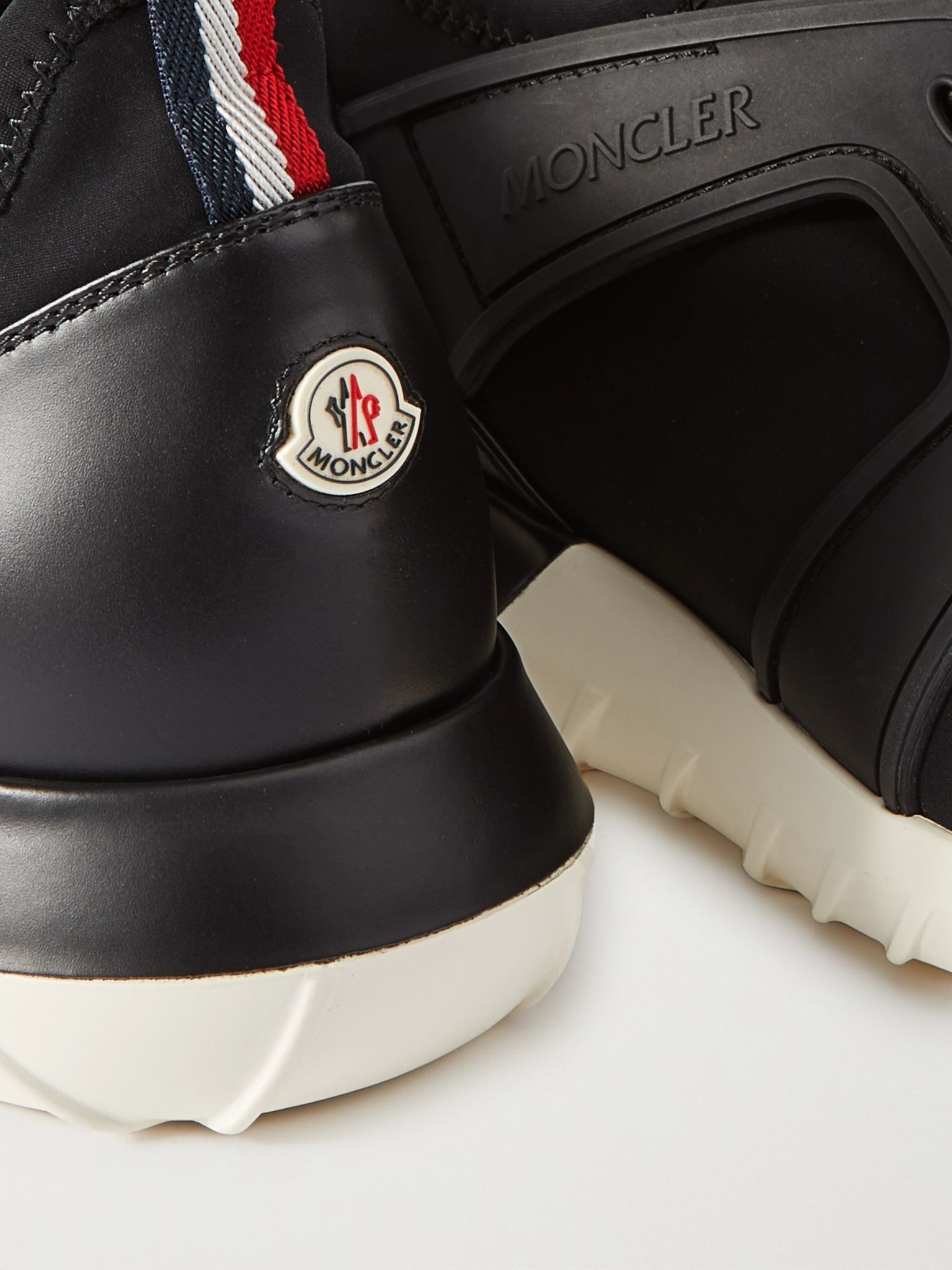 Emilien Rubber and Leather-Trimmed Neoprene Sneakers Black - 6