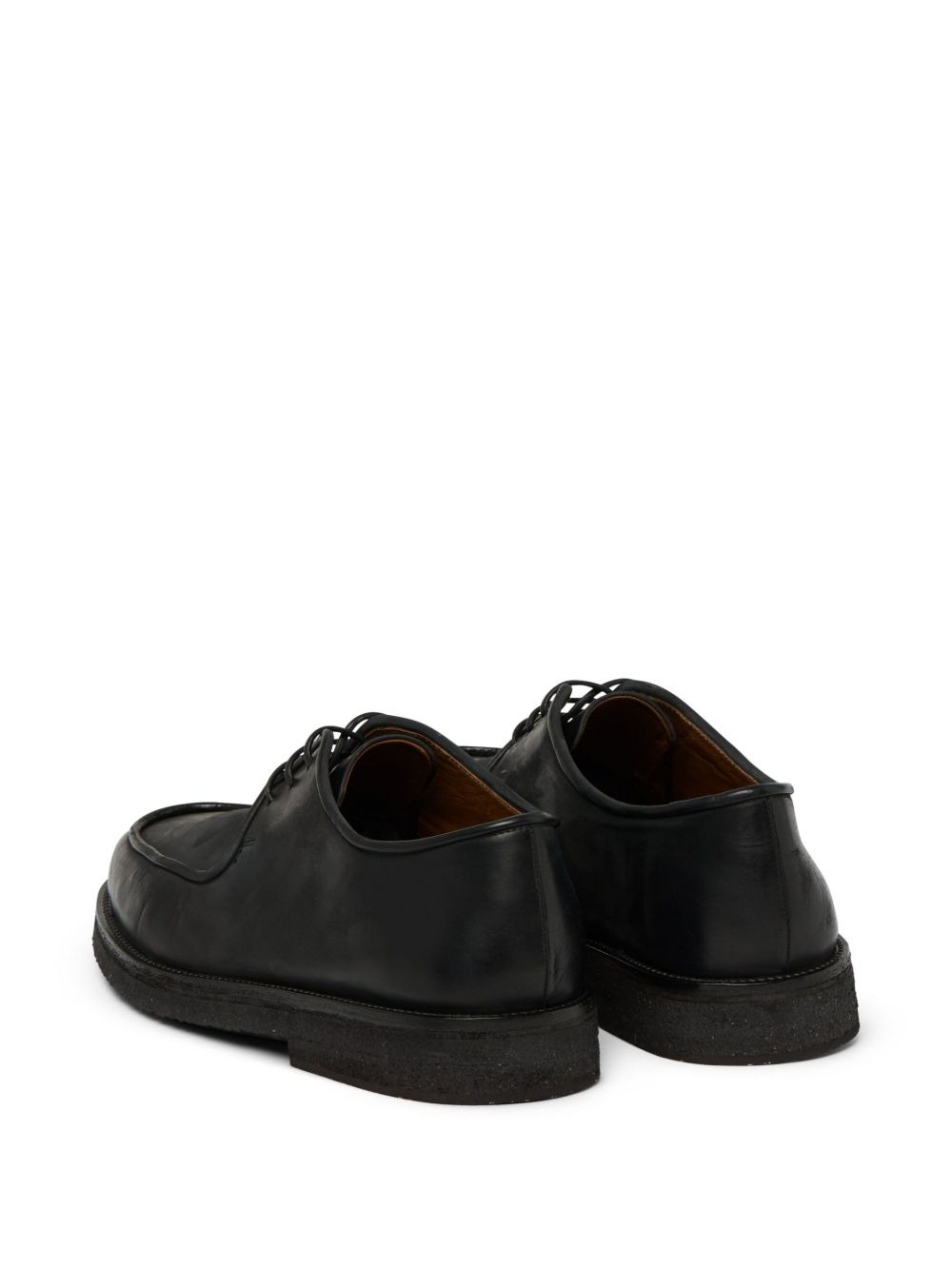 leather lace-up derby shoes - 3