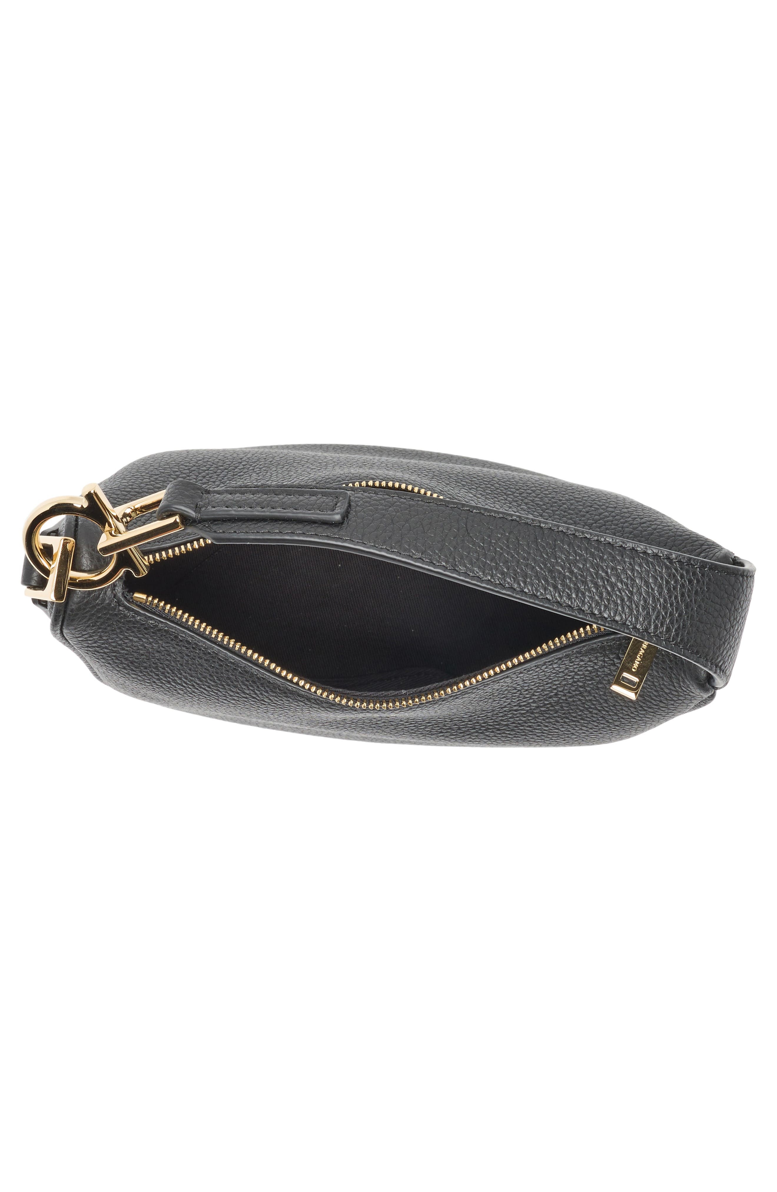FERRAGAMO Mini Smile Leather Top Handle Bag in Nero at Nordstrom - 4