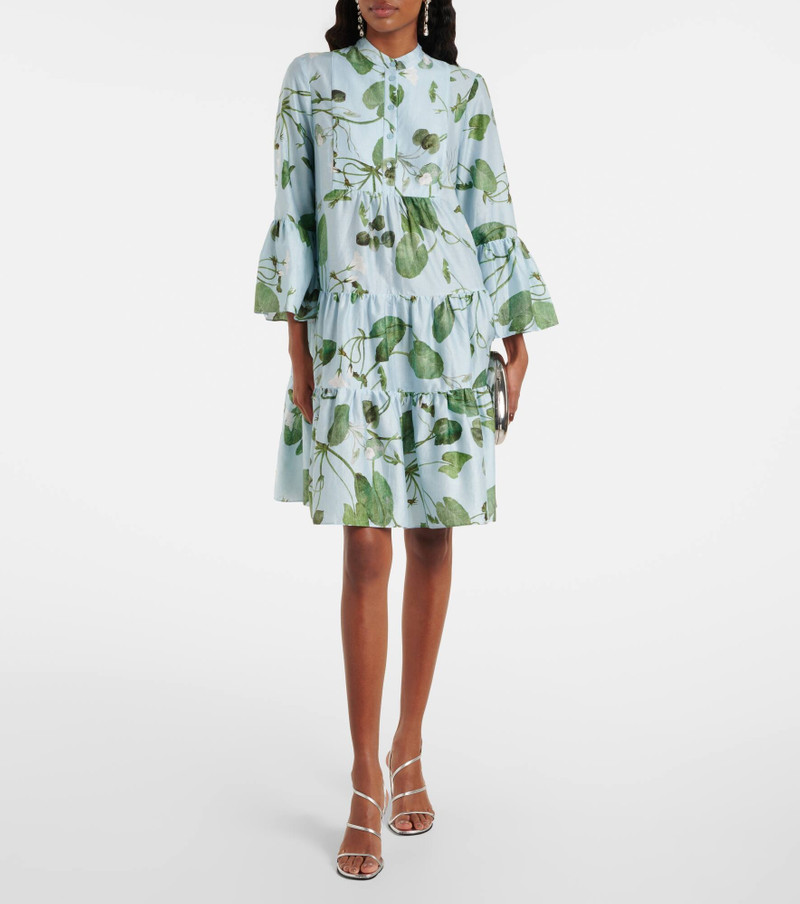 Erdem Tiered floral cotton minidress outlook