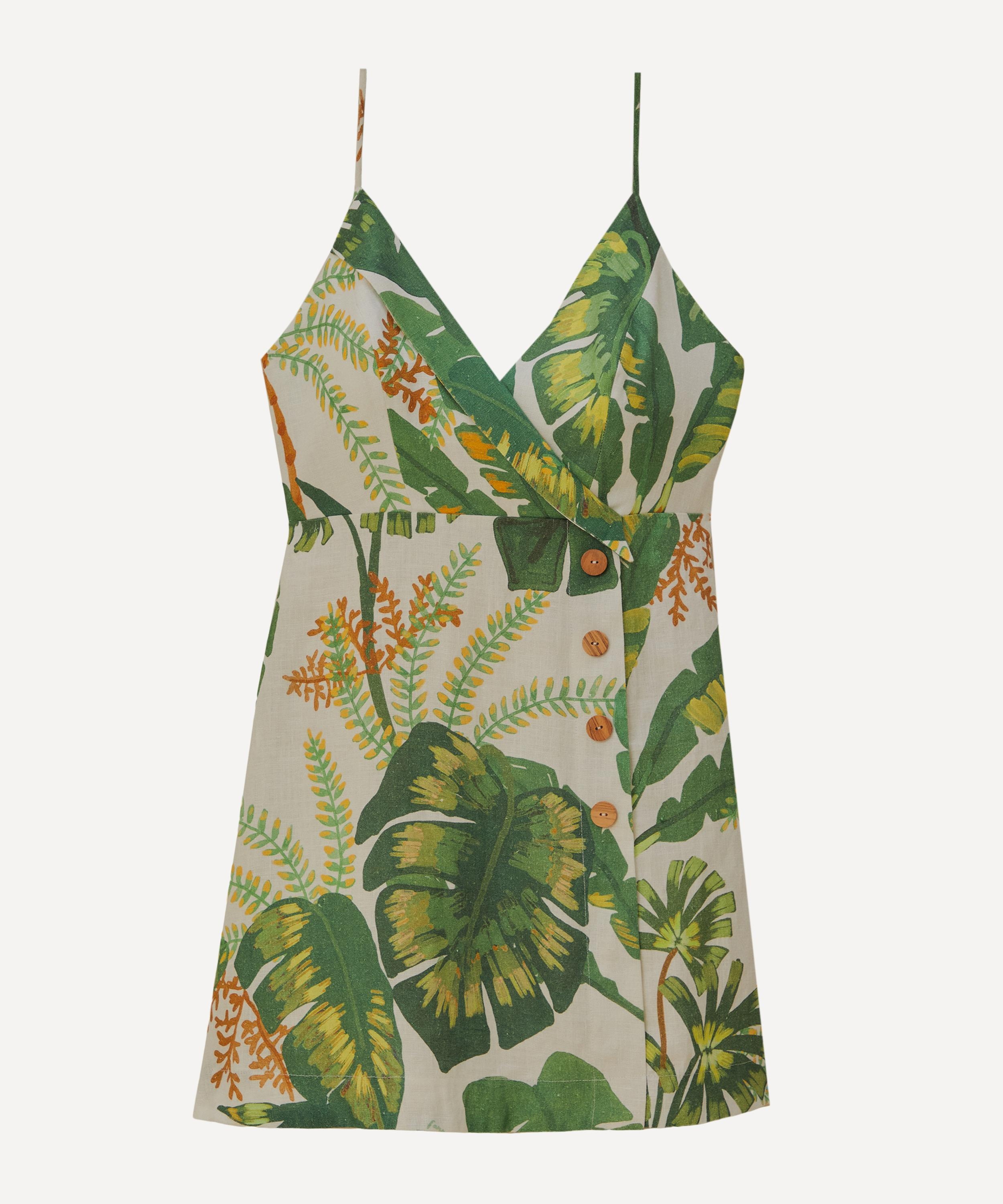 Tropical Forest Off-White Mini-Dress - 1