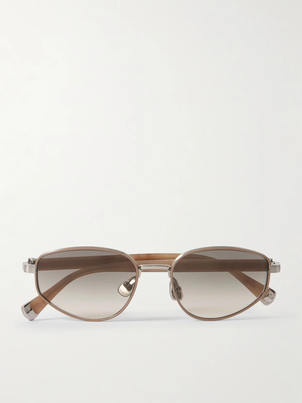 Round-frame Titanium And Acetate Sunglasses - 1