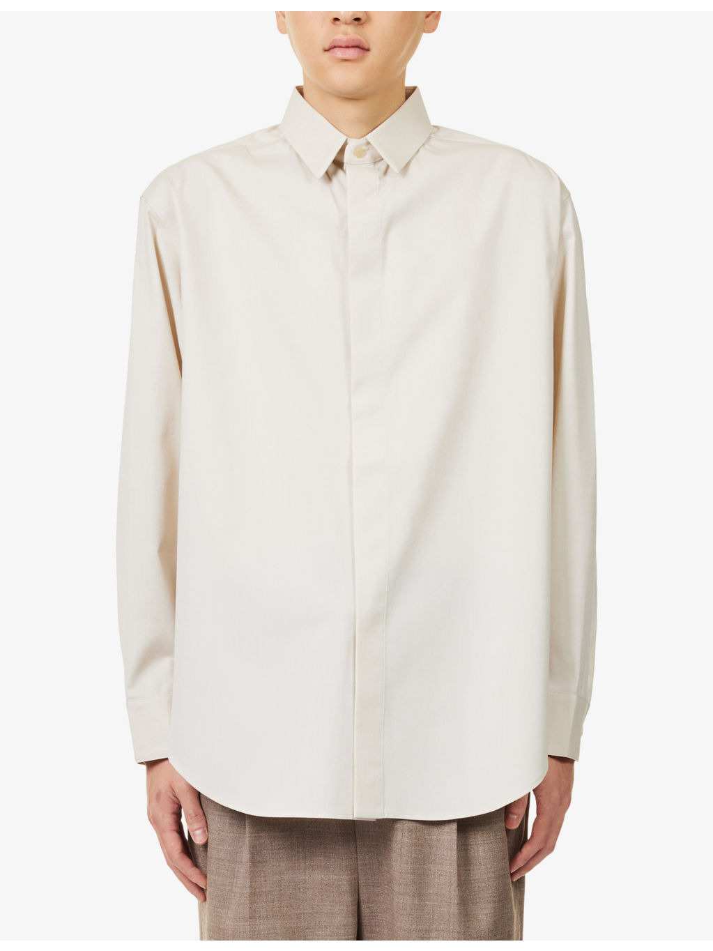 Classic Long-Sleeve Cotton-Wool Blend Shirt - 3