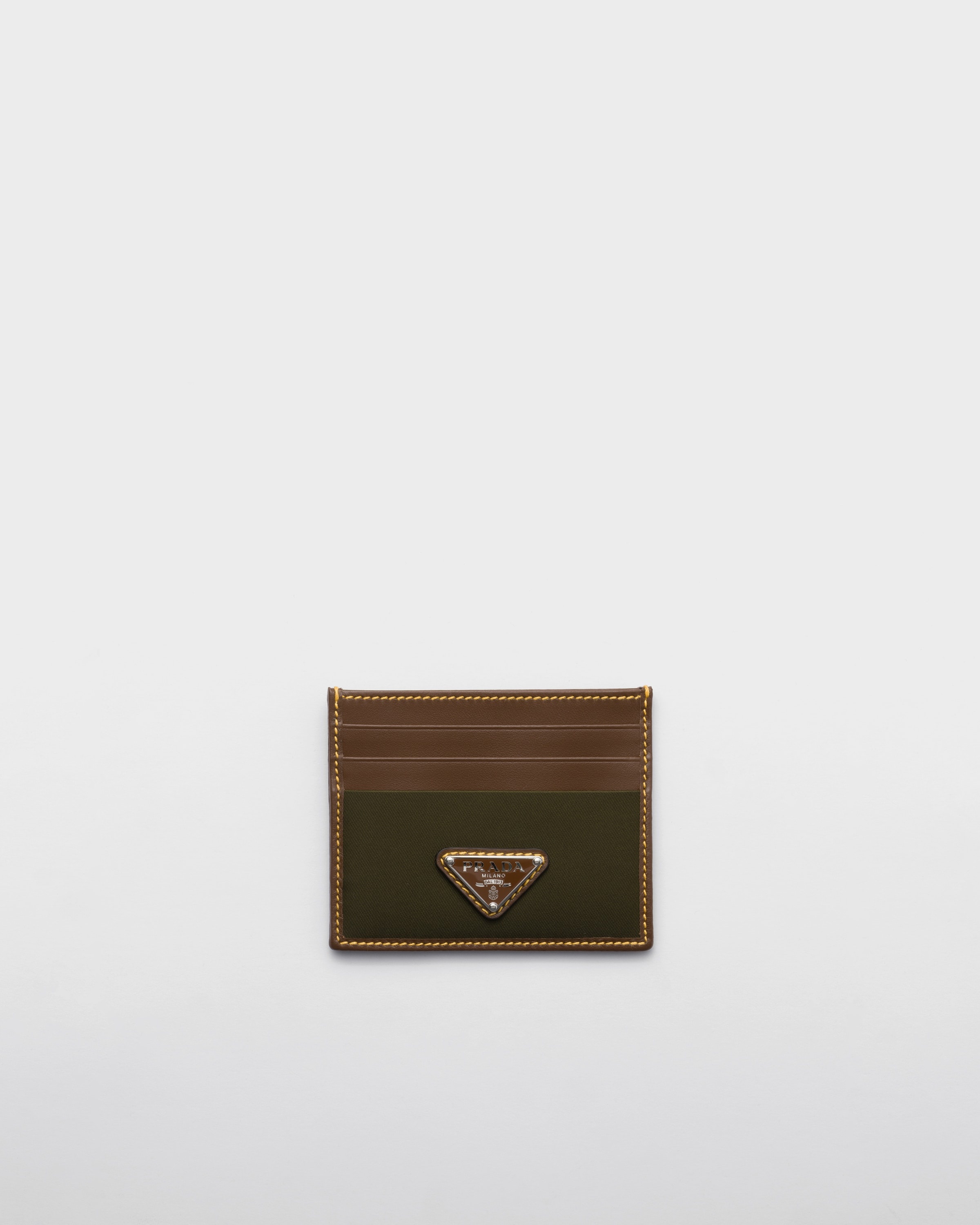 Re-Nylon and leather card holder - 1