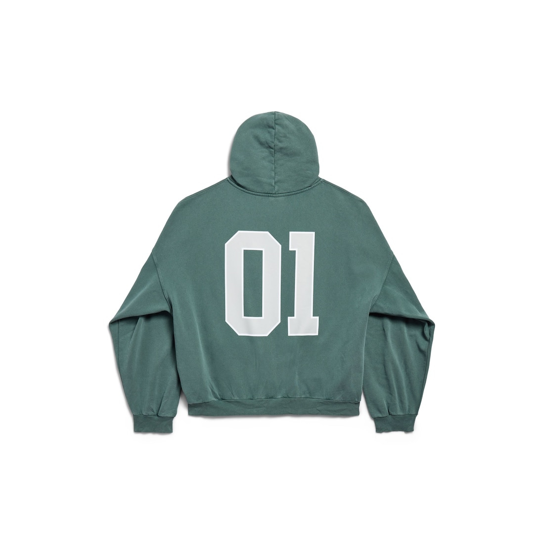 Men's Basketball Hoodie Large Fit in Dark Green/light Green - 6