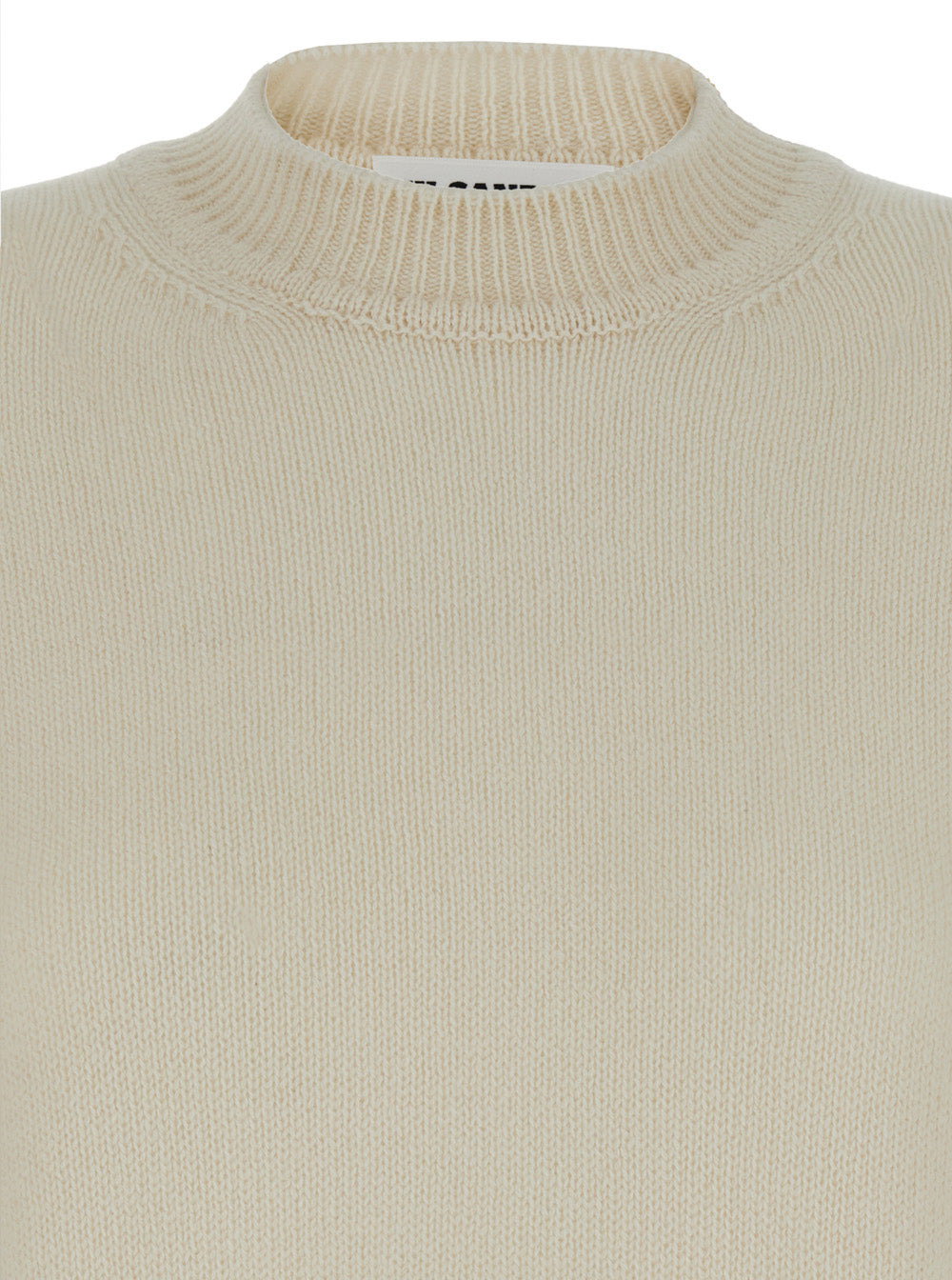 Jil Sander Women Cream Ribbed Pullover In Cashmere Woman - 3