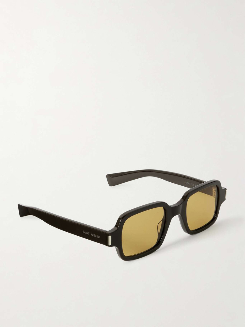 SAINT LAURENT Square-frame acetate sunglasses Brown outlook
