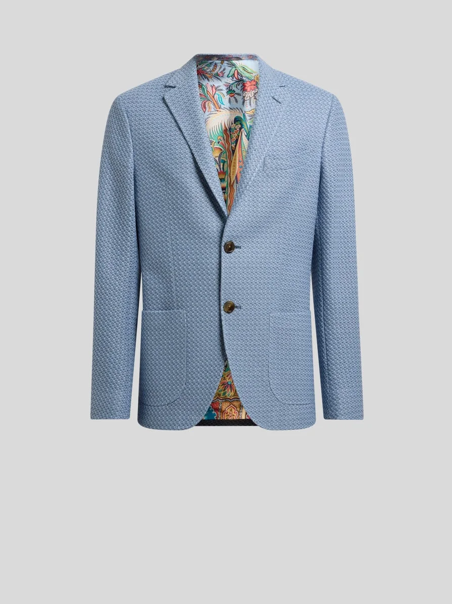 COTTON JERSEY BLAZER - 1