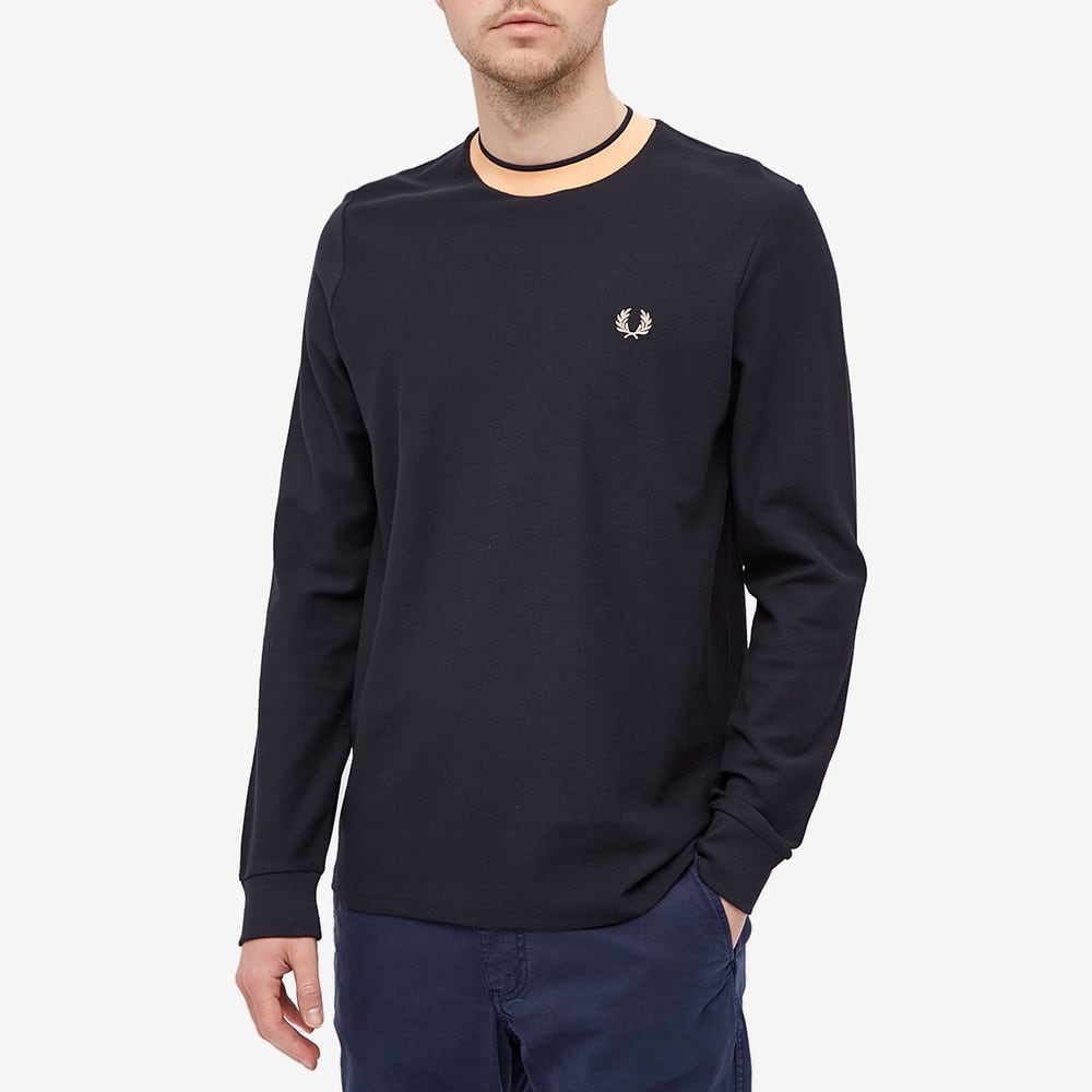 Fred Perry Long Sleeve Crepe Jersey Tee - 4