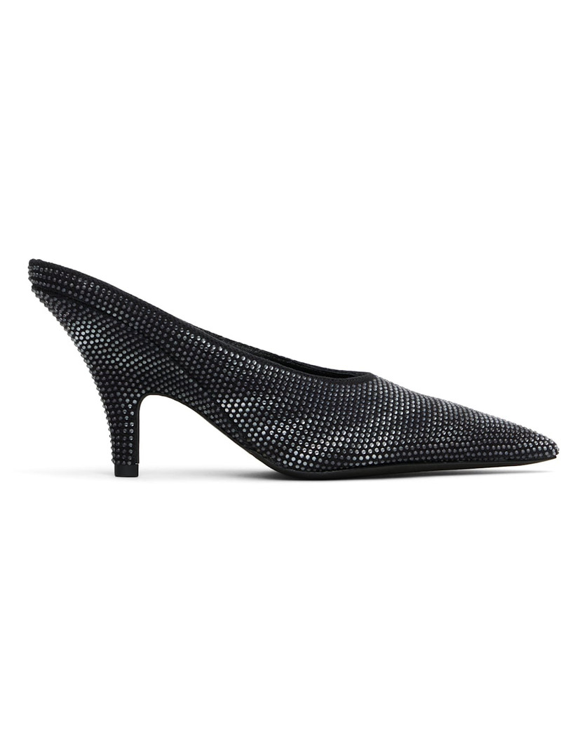 Black Irina 90mm Mules 1