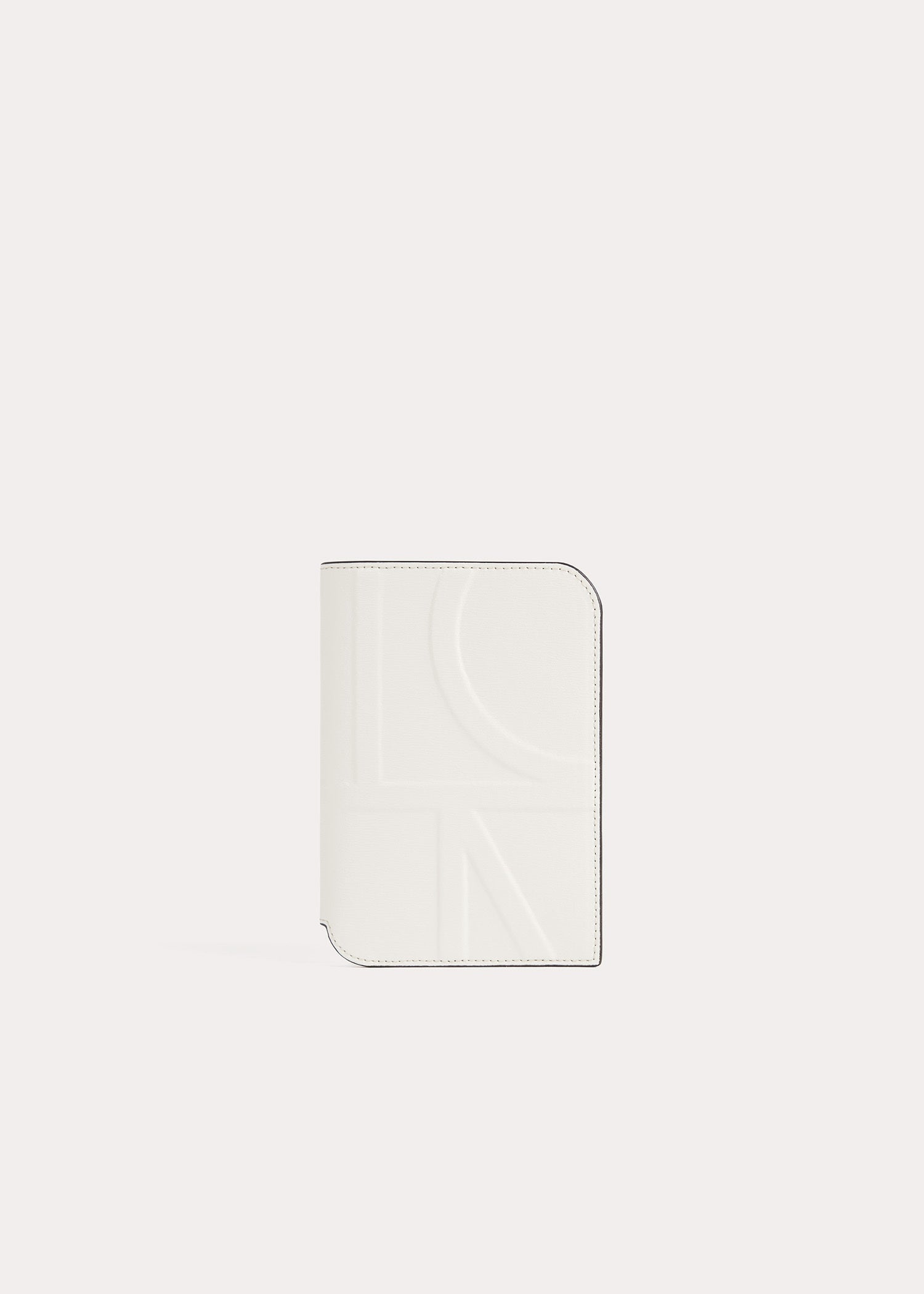 Monogram leather passport holder milk - 4