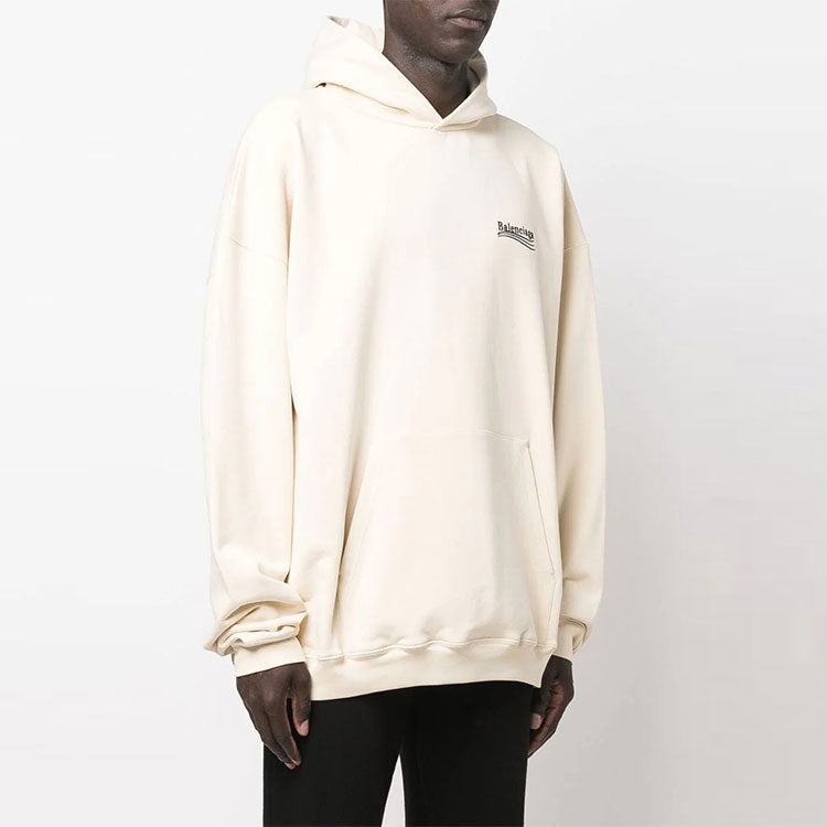 Balenciaga Political Campaign Large Fit Hoodie 'White' 620973TKVI98962 - 4