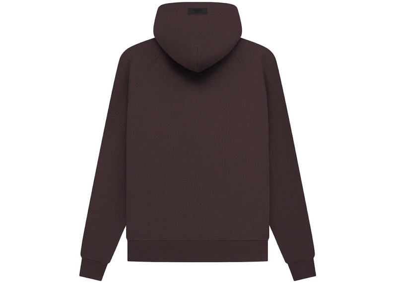 ESSENTIALS Fear of God Essentials Waffle Raglan Hoodie Plum outlook