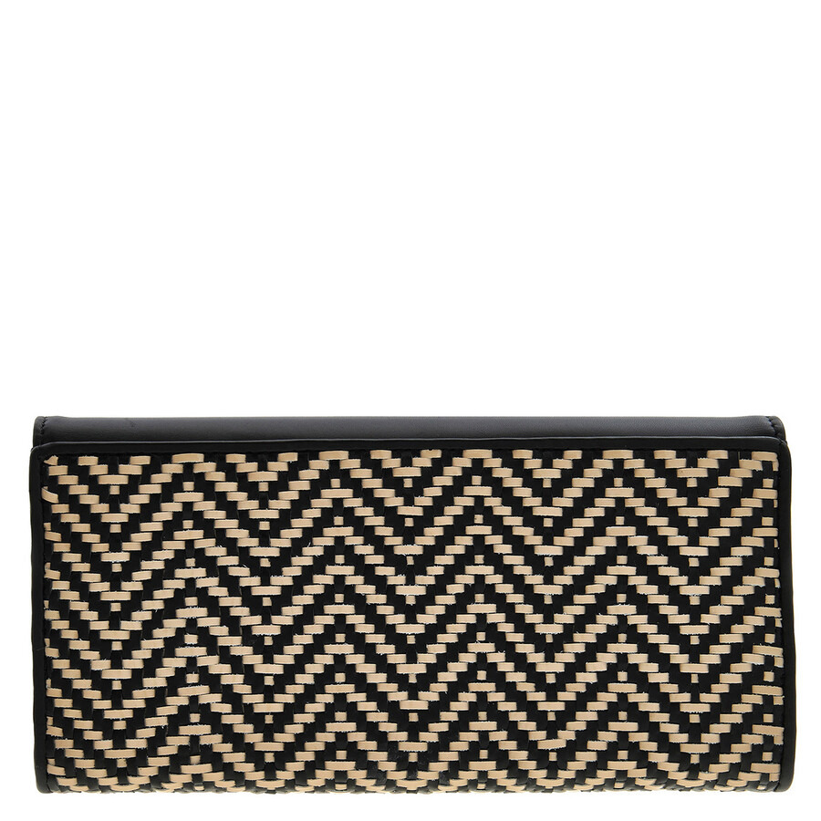 Bvlgari Woven Raffia Rossellini Flap Wallet - 3