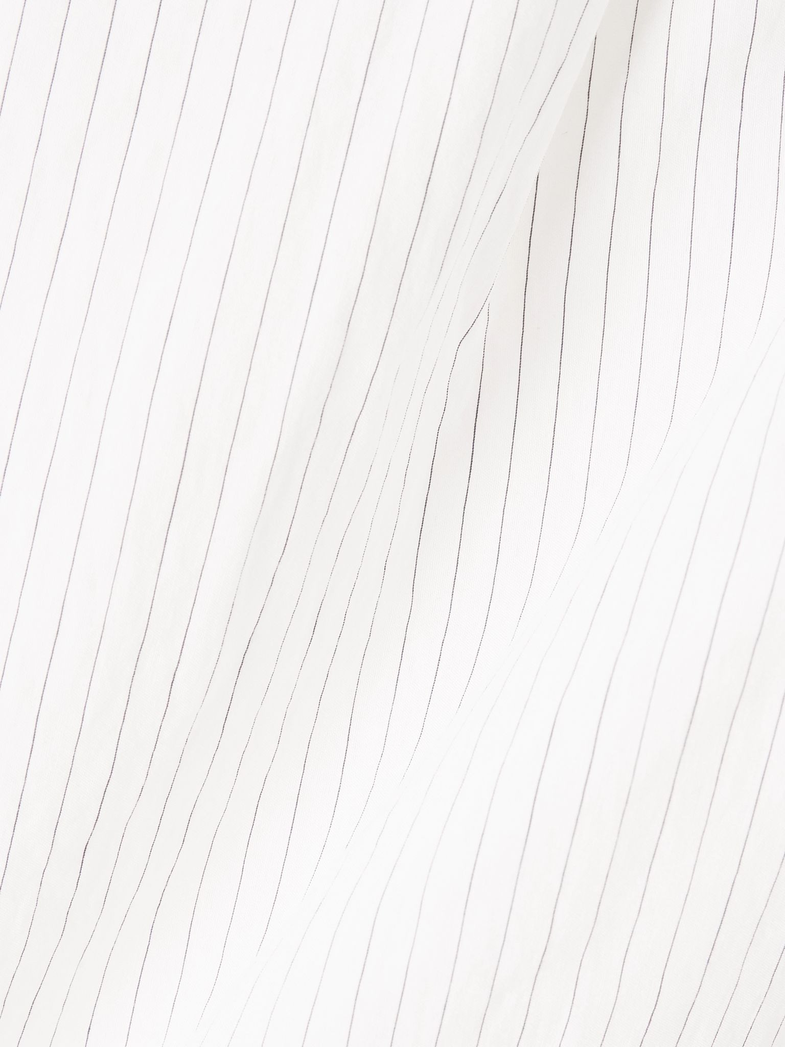Cropped hooded pinstriped poplin shirt Off-white - 4