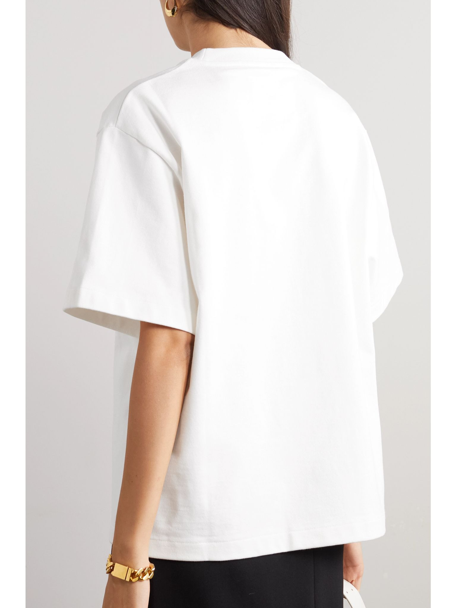 Printed cotton-jersey T-shirt Off-white - 3