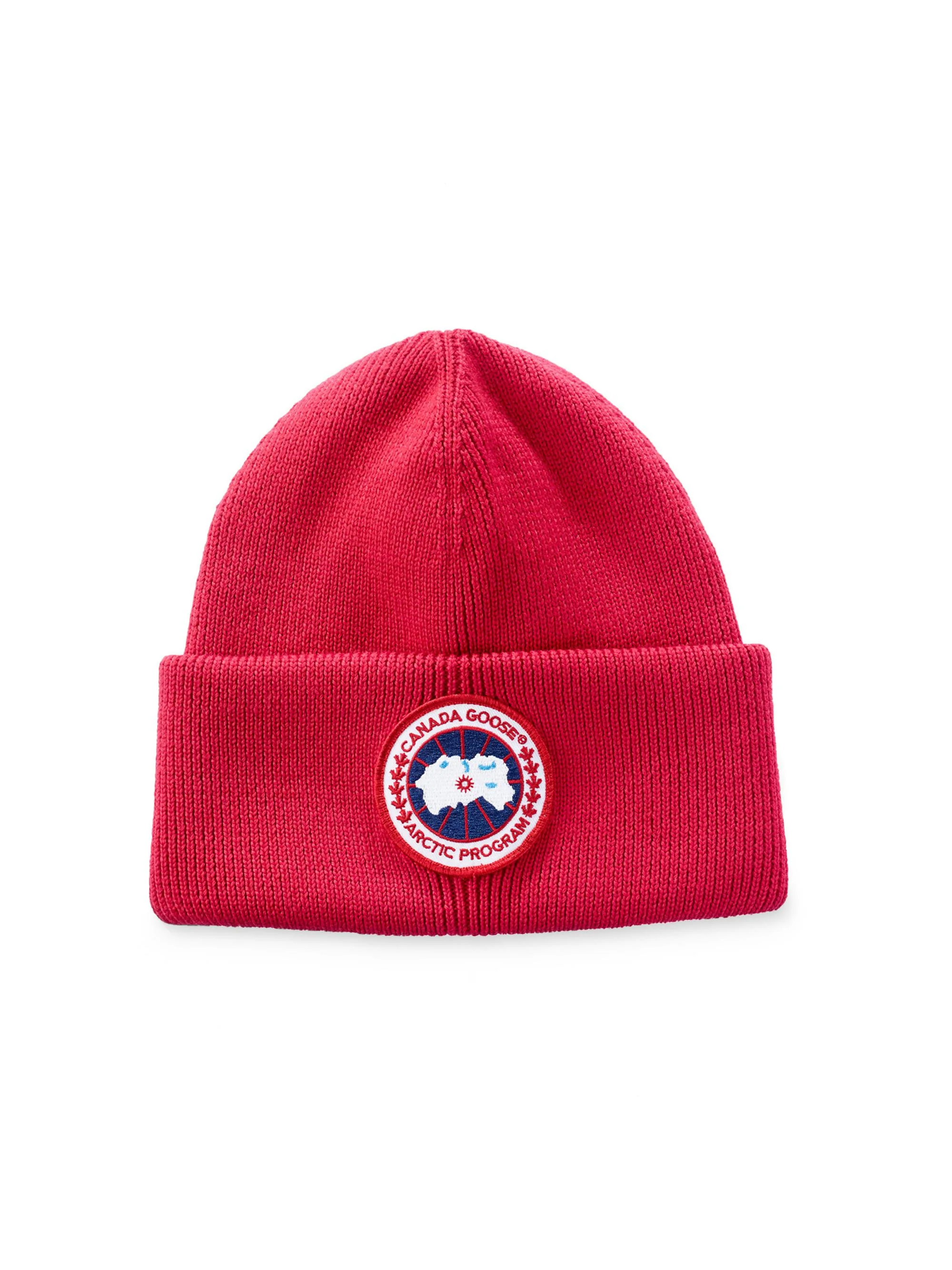 Men's Arctic Disc Wool Beanie - Red - 1