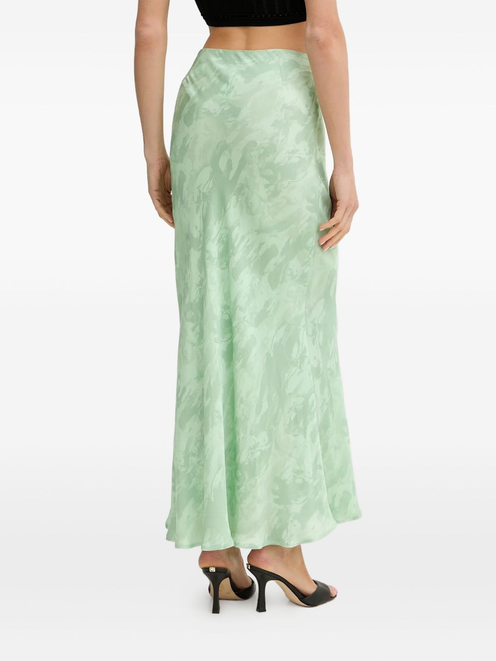 printed bias-cut midi skirt - 3