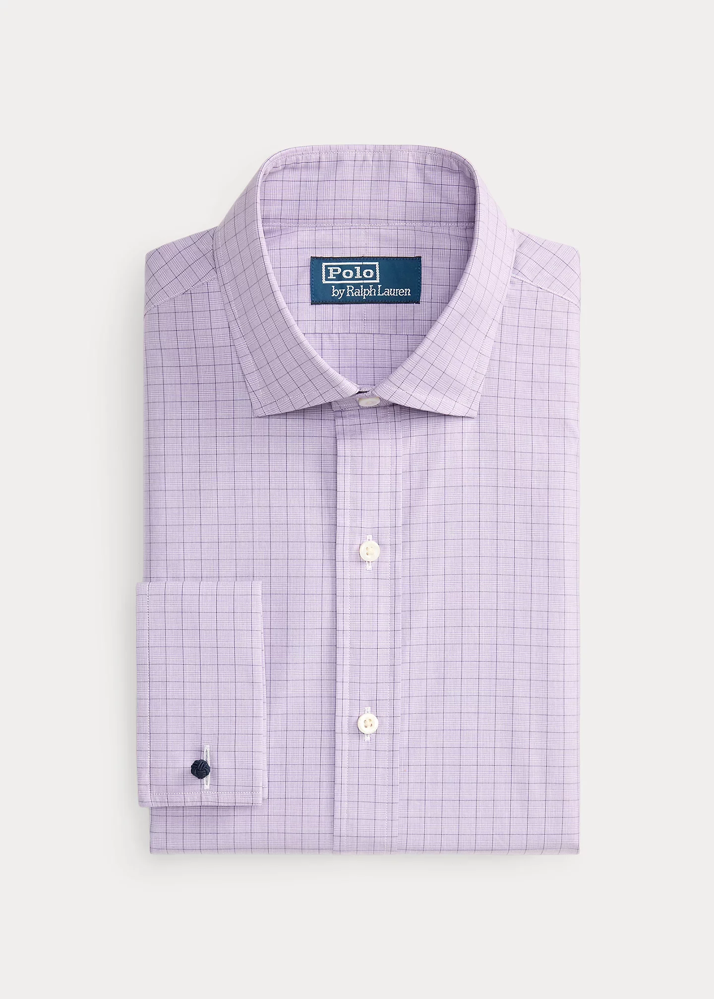 Custom Fit Plaid French Cuff Shirt - 1