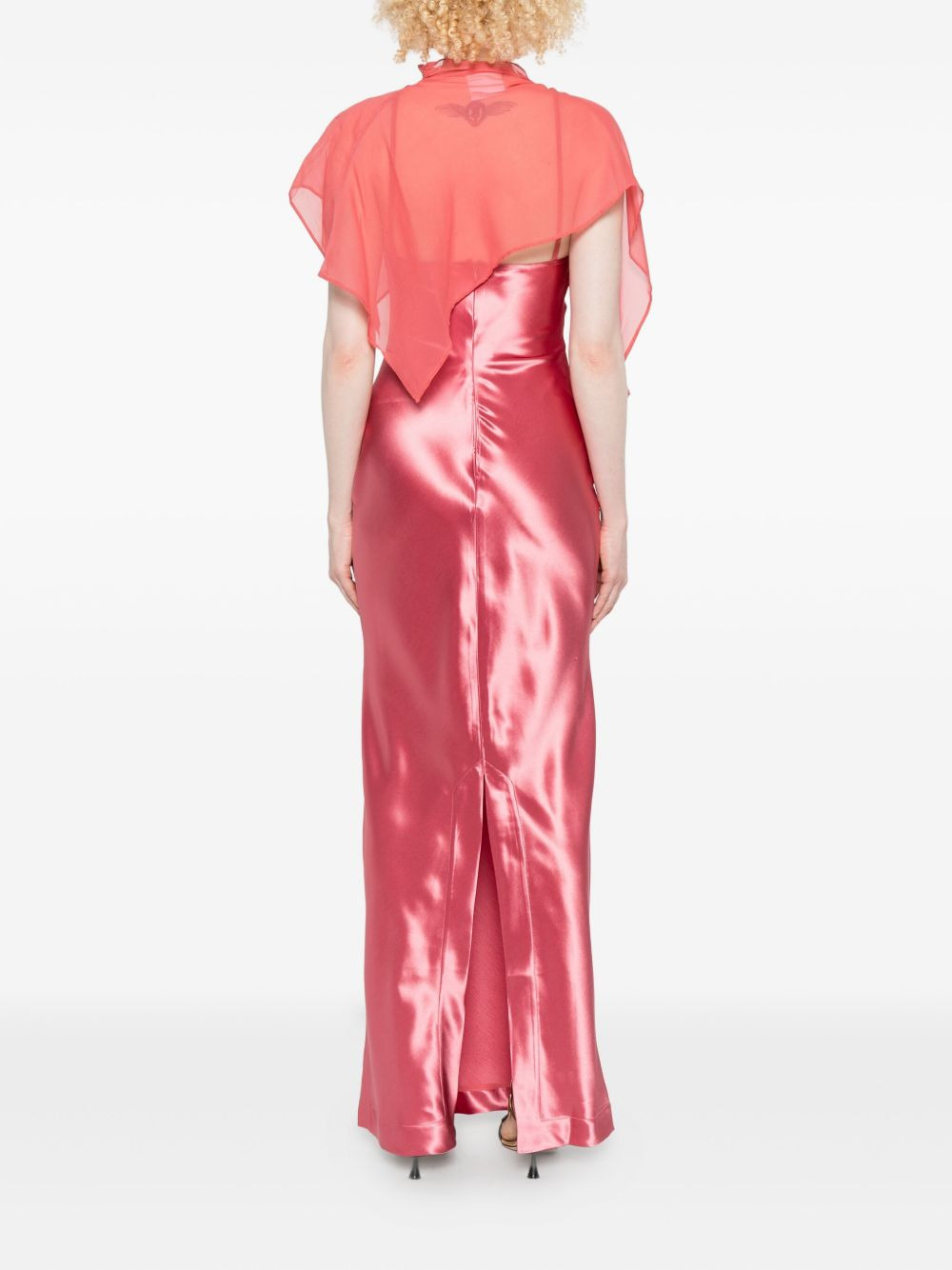 Suki satin cape dress - 4