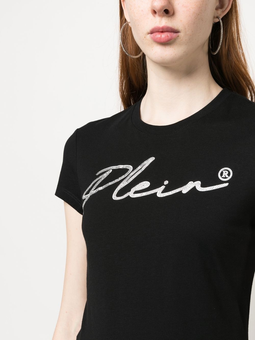 logo-embellishment stretch-modal T-shirt - 5